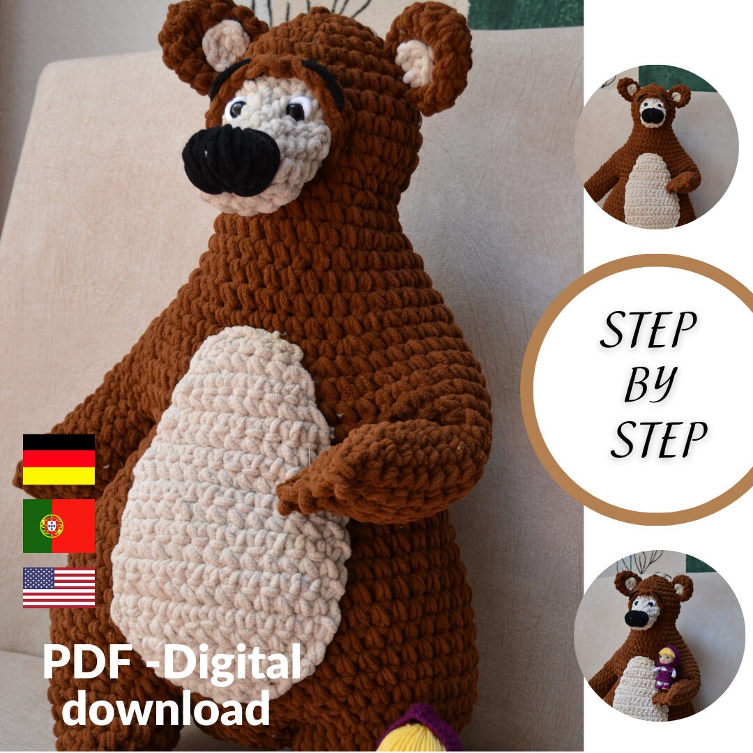 Pattern Crochet Bear-teddy Bear Crochet Pattern -masha and Bear ...