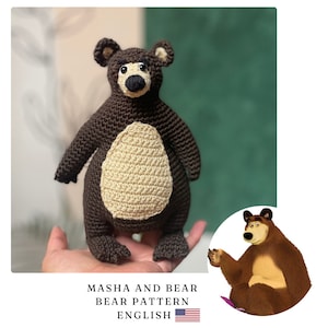 Masha and Bear - Bear pattern crochet teddy bear in crochet - PDF pattern bear - masha and bear - Crochet pattern - KidsGifts - amigurumi