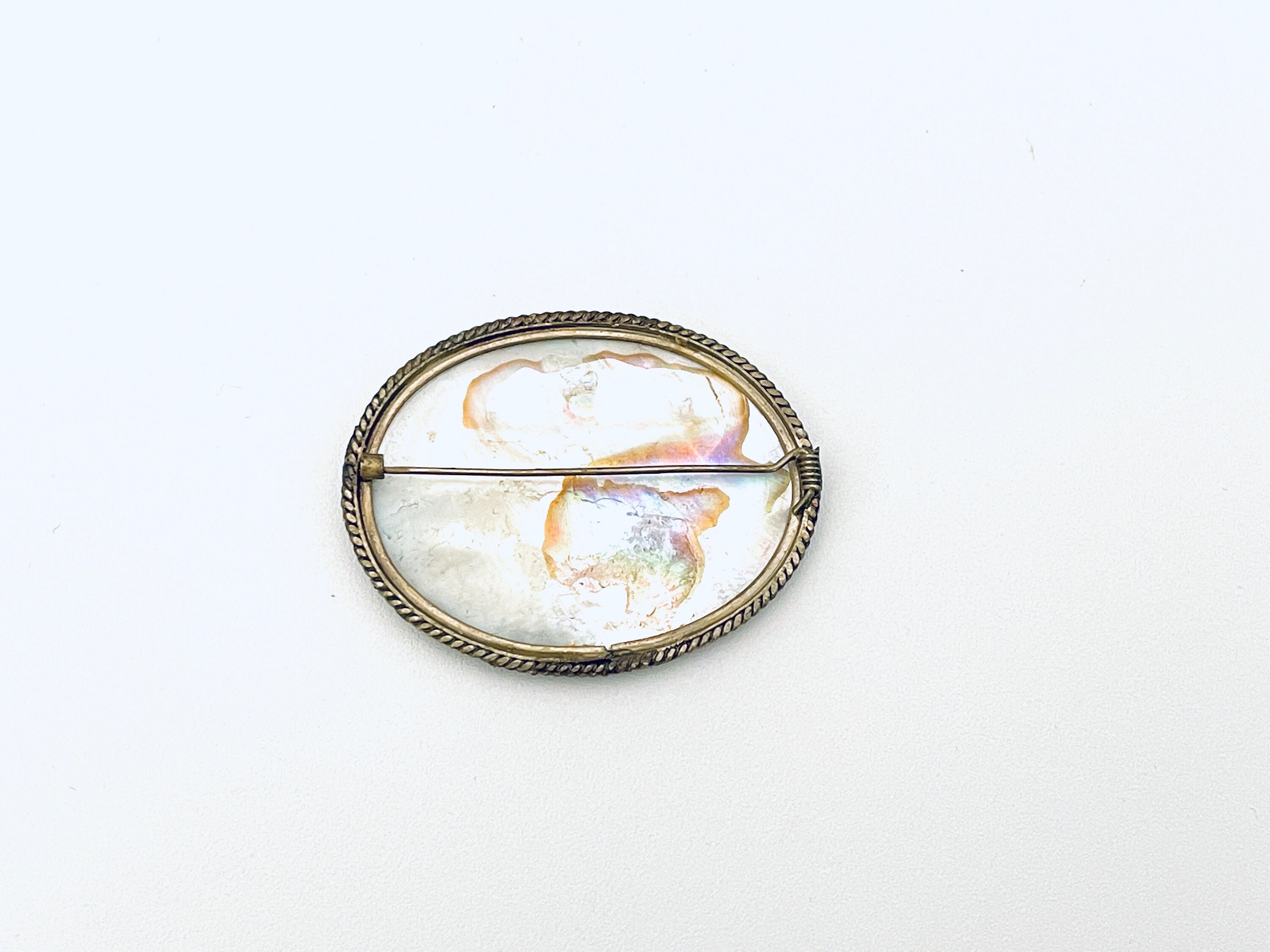 Broche vintage, émail, laque, Fedoskino, bijoux pour femmes, URSS, soviétique, cadeau pour elle - France