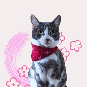 Cat Kerchief Crochet Pattern | Cat Bandana | Pet Accessory | Cat Collar | Easy Crochet Pattern for Beginners