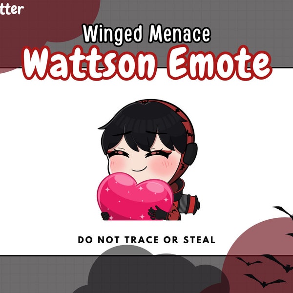 Apex Legends Halloween - Wattson Emote - Heart/Love - Winged Menace - For Twitch/Youtube/Discord