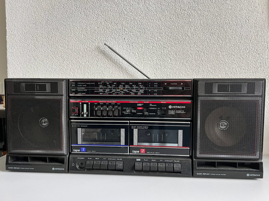 Hitachi TRK-540E Radio Cassette Boombox Vintage - Etsy