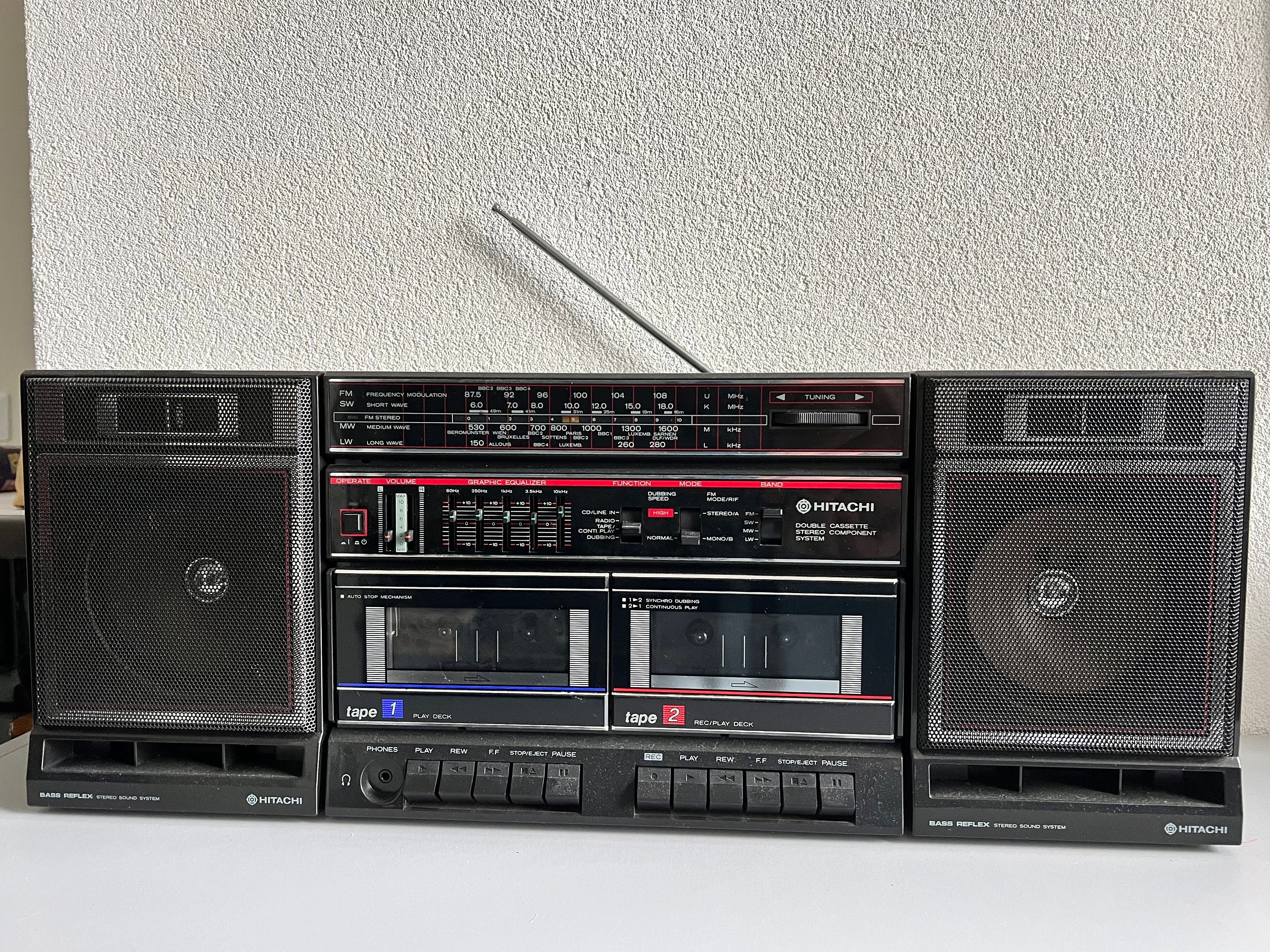 Hitachi TRK-540E Radio Cassette Boombox Vintage - Etsy