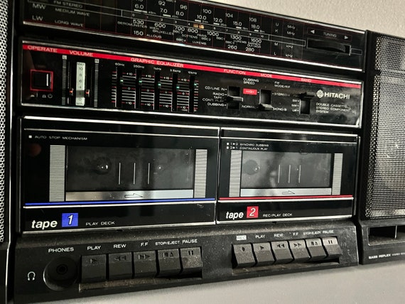 Hitachi TRK-540E Radio Cassette Boombox Vintage - Etsy