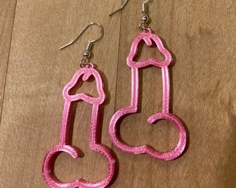 Big Penis Earrings| Funny earrings| Party jewelry| Adult theme|Bachelorette Party|Novelty|Prank|Gag Gift|Naughty|white elephant|Pride Month