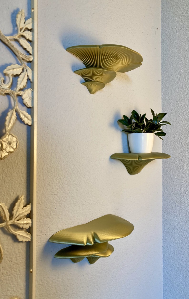 Set of 3 Floating Fungi: 3D Printed Mushroom Shelves/different Colors ...