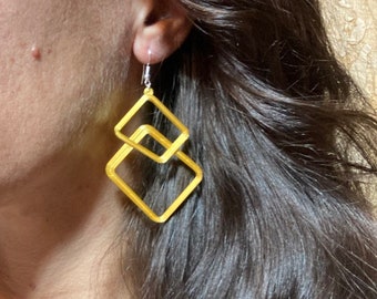 Mid-century Mod geometric shaped earrings custom designed