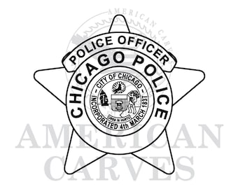 Chicago Police Department Badge SVG File, Digital File Download, Not a Physical Item