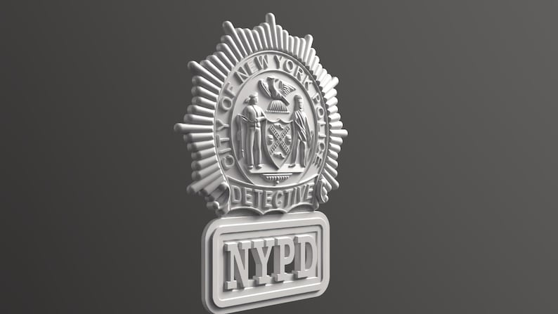 Nypd Lettering NYPD Detective Badge STL, CNC Tested 3D Model (digital File) - Etsy