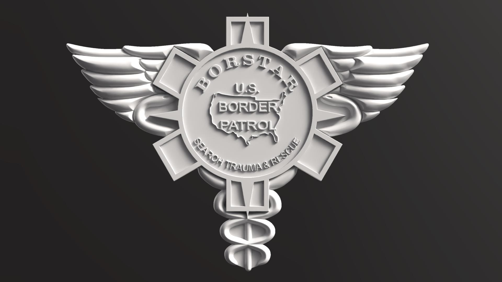 Border Patrol BORSTAR Emblem STL, CNC Tested 3D Model (digital