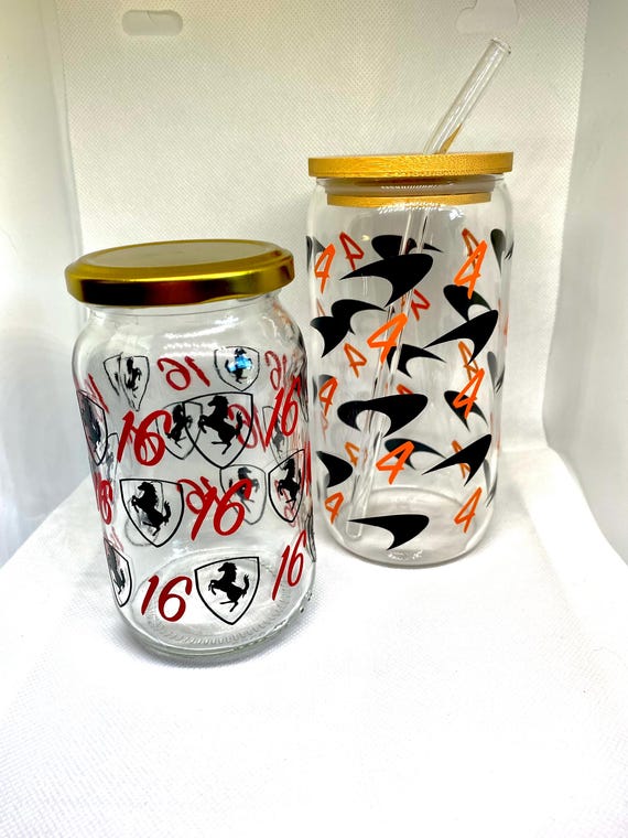 F1 Driver Wrap Around Design Jar and Bottle