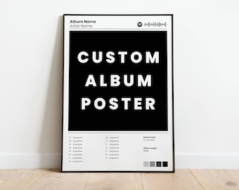 Pôster de álbum personalizado, pôster personalizado, capa de álbum