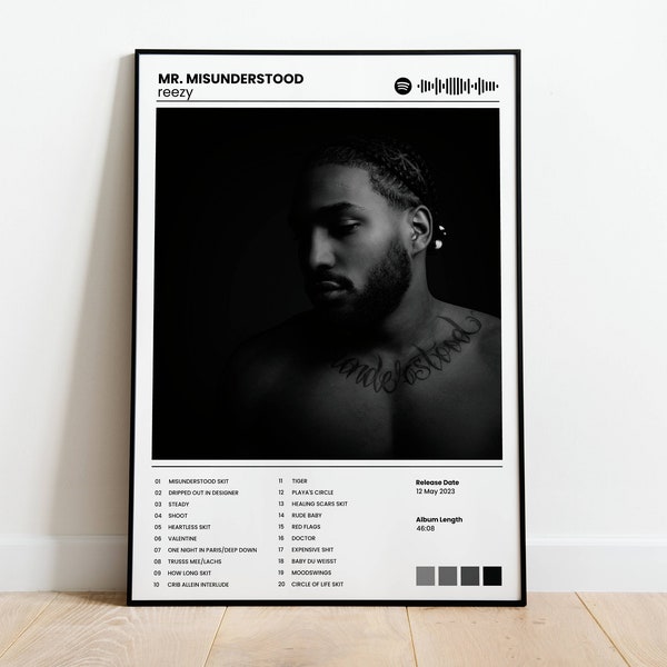 Album Poster reezy MR. MISUNDERSTOOD,  Deutschrap Album-Cover