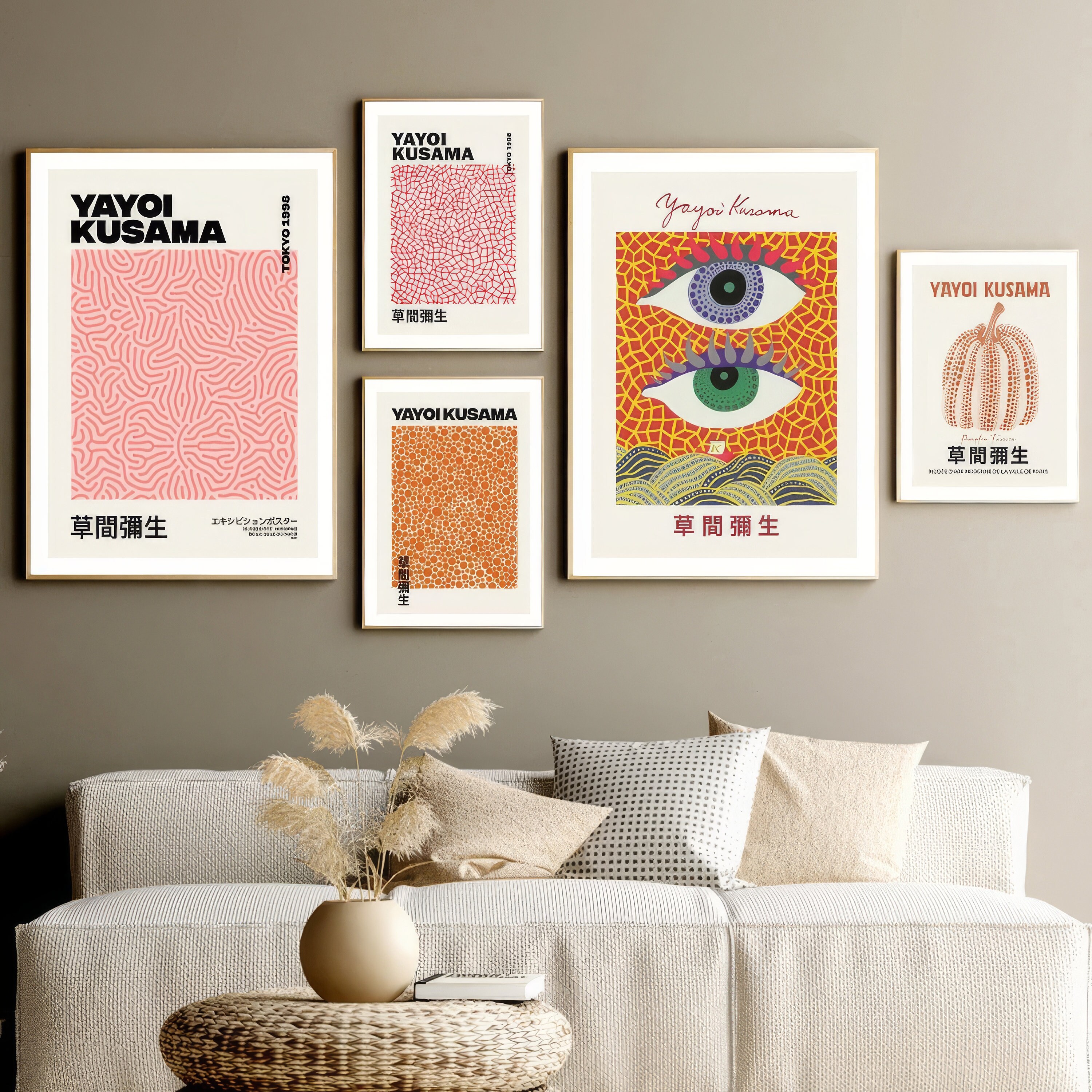 Japanese Yayoi Kusama Famous Wall Art Decor