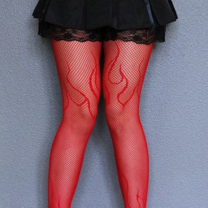 Red Fishnet Stockings