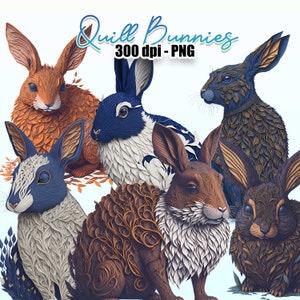 Aquarell Frühling Bunny Clipart, Quill Osterkaninchen PNG, süßes Häschen, Kaninchen Clipart, flauschiges Häschen, Kinderzimmer Clipart, Kaninchen Clip Art