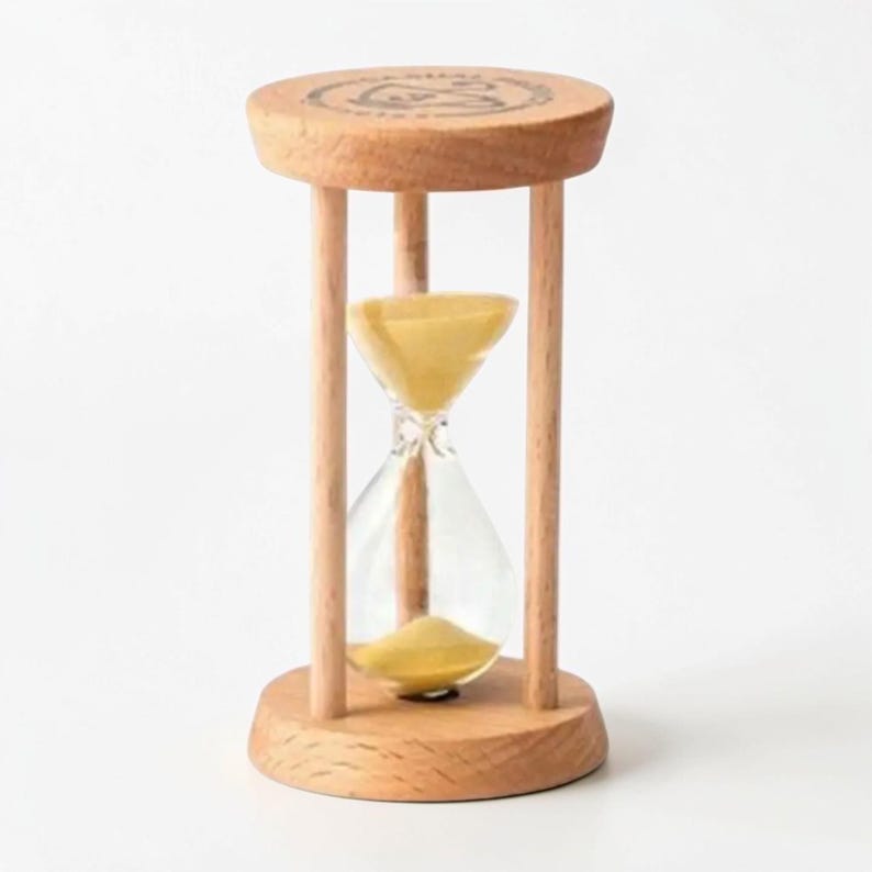 Cyber style LED electronic hourglass timer with digital sand display and modern desk decoration aesthetic