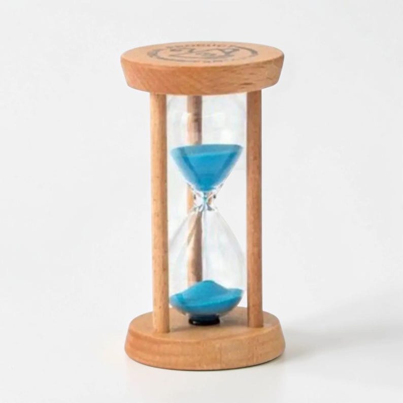 Cyber style LED electronic hourglass timer with digital sand display and modern desk decoration aesthetic