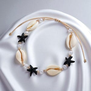Sea Shell Anklets Bracelets, Summer Jewelry For Women, Foot Jewelry For Beach Lovers, Adjustable Foot Jewelry, Dainty Shell Bracelet For Her