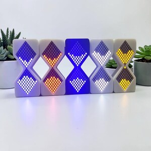 Cyber style LED electronic hourglass timer with digital sand display and modern desk decoration aesthetic