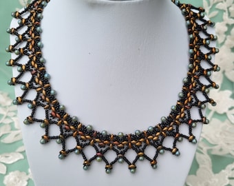 Superduo beadwork necklace