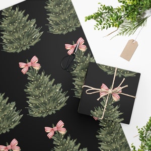 Vintage Christmas Tree Wrapping Paper