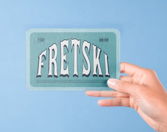 Donate ben fretski - postcard - travel card - funny card