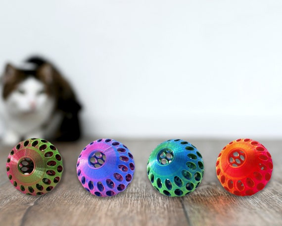 3D Printed Treat Dispensing Cat Toy, Interactive Pet Toy, Kitten