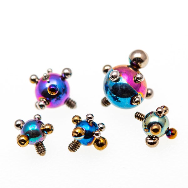 Titanium Piercing Ball - 14G, 16G Internally Threaded Balls for Body Jewelry - Hypoallergenic Handmade Jewelry from Finland