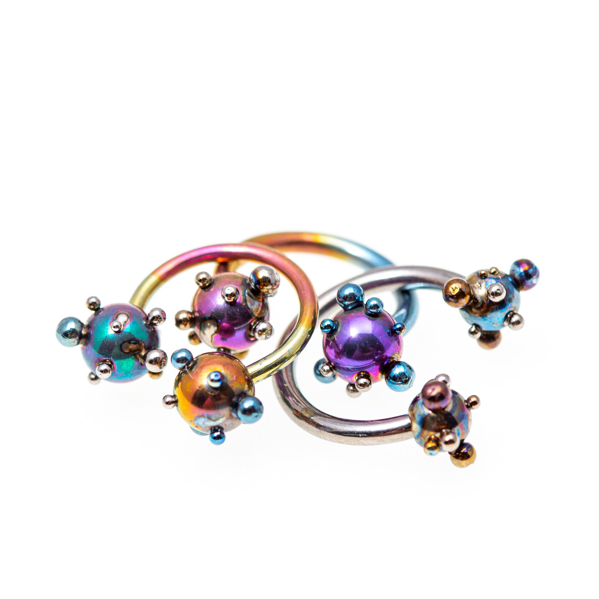 Implant Grade Titanium Circle Barbell 14G and 16G Titanium Externally ...