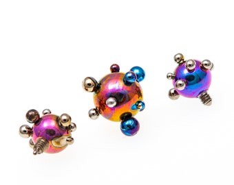 Titanium Piercing Ball - 14G, 16G Internally Threaded Balls for Body Jewelry - Hypoallergenic Handmade Jewelry from Finland