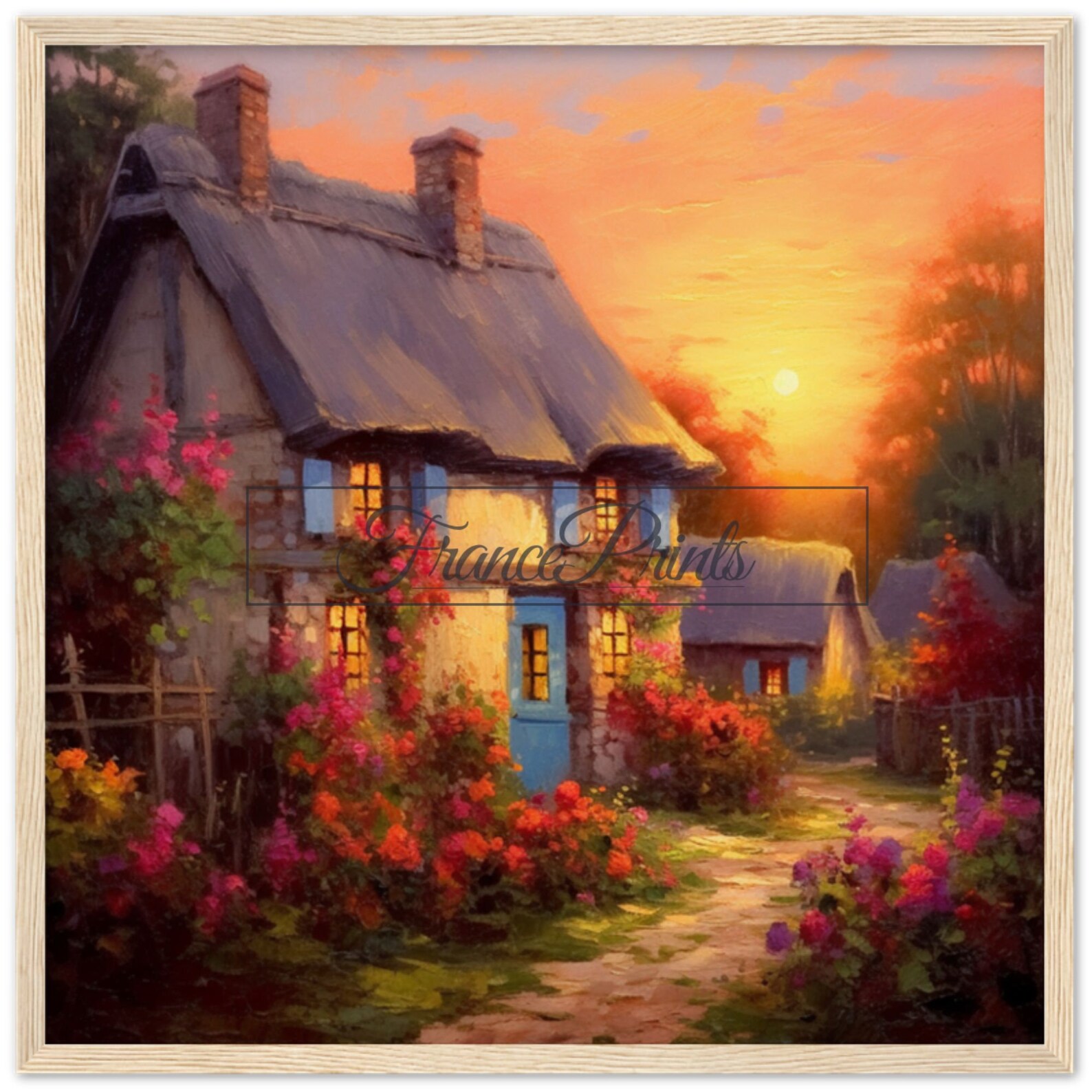 Cottage Oil Painting | Typical French Home in Provence / PRINTABLE ...