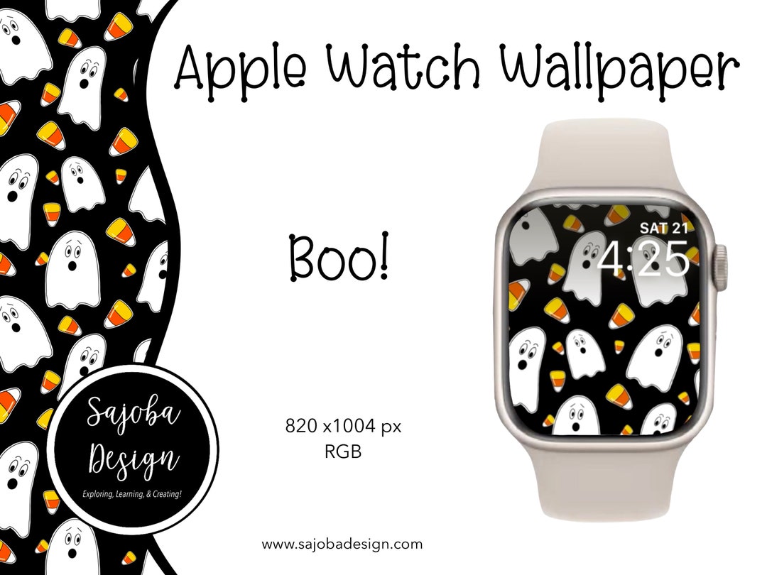 Halloween Ghost Apple Watch Face – Spooky Wallpaper (digital Download ...