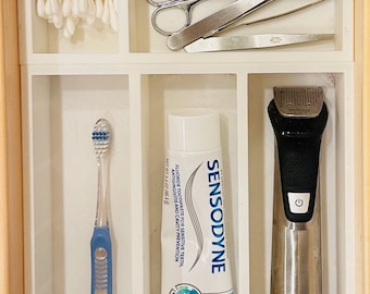 Personalized 3D Printed Bathroom Vanity Drawer Organizer Insert | Custom Storage Solution