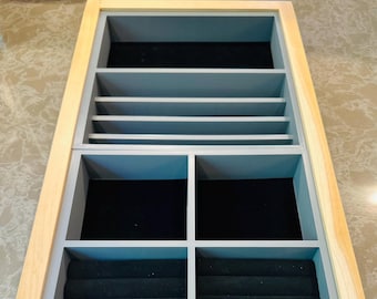 Customizable Luxury 3D Printed Jewelry Organizer | Felt-Bottom Drawer Insert for Vanity & Bathroom