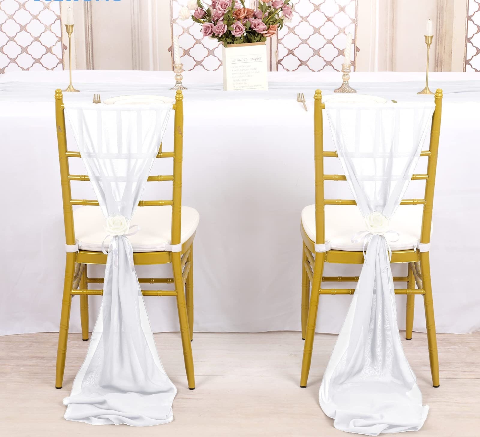 Boho Wedding Ceremony Decor Wedding Chair Sash Chiavari Chair Decor