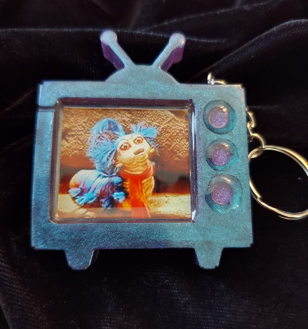 Labyrinth Worm TV Keychain - Etsy