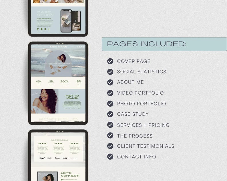 UGC Portfolio Template | Canva UGC Template | UGC Website | Canva Website Template | User Generated Content | Content Creator image 4