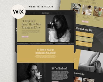 Wix Website Vorlage für Social Media schmal, Wix Business Website Vorlage für Small Business, Wix Business Website Vorlage