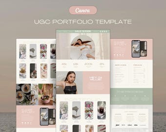 UGC Portfolio Template, Canva UGC Template, UGC Website, Canva Website Template, Canva Template for Content Creator, Freelance Portfolio