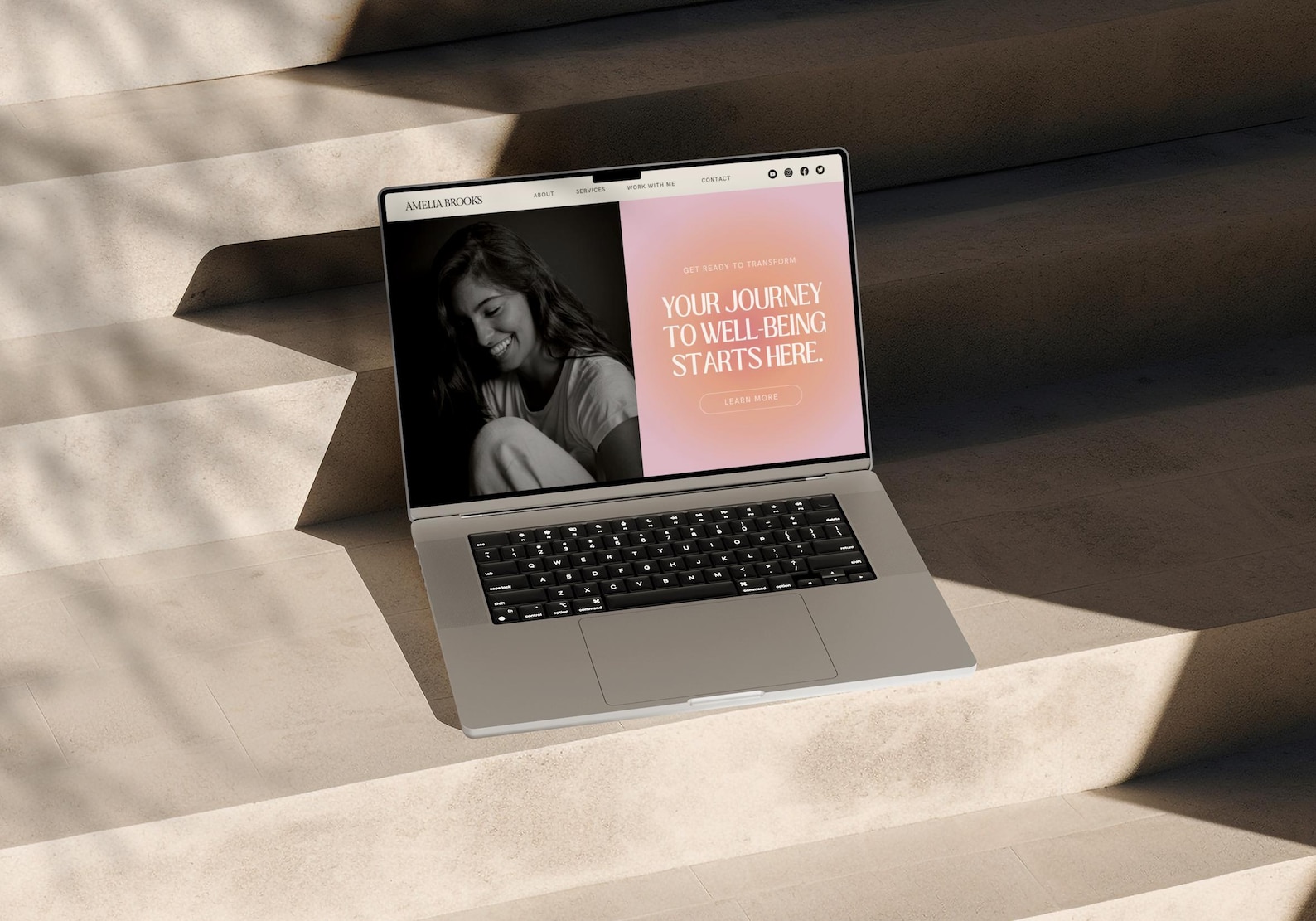 Life Coach Website Template, Canva Website, Coaching Template, Landing