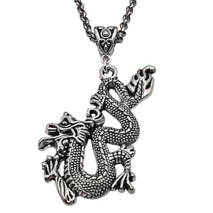 Chinese drakenketting ketting drakenhanger Jaar van de Draak Chinese sieraden Cadeau drakenliefhebber, drakenaccessoires Cadeau herenketting