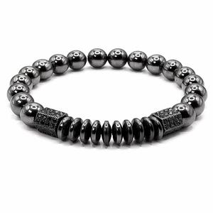 Hematiet armband Waterman geboortesteen sieraden voor man Heren edelsteen armband mannelijk sieraden cadeau voor hem Vader verjaardagscadeau zoon