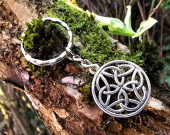 Portachiavi con nodo celtico Triquetra, ciondolo per amore eterno, regalo di San Valentino per gli innamorati, ciondolo con nodo della Trinità, ciondolo per borsa, ciondolo con cerniera