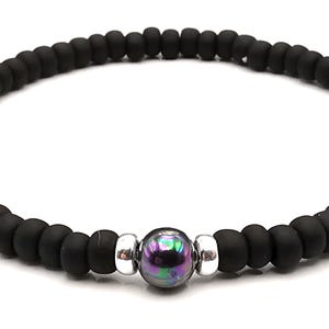 Black Pearl Bracelet June birthstone jewellery Gift 30th Anniversary husband gift Healing Gemstone Bracelet Pearl jewellery for men gift