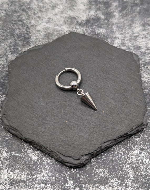 Spike dangle Drop Earring, Men’s Hoop Edgy Punk Jewellery, Men's Streetwear fashion, Birthday Gift for Him