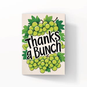 Thanks a bunch - Funny Thank You Card – Personalised Thank You, Funny Message, Unique Card for Him, Her, Friends & Family, Colleagues