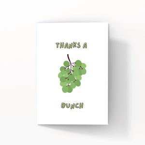 Thanks a bunch - Funny Thank You Card – Personalised Thank You, Funny Message, Unique Card for Him, Her, Friends & Family, Colleagues