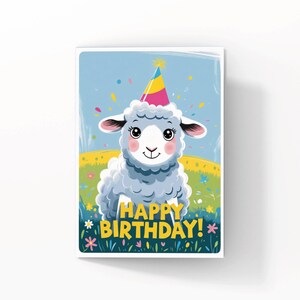 Sheep Birthday Card ~ Farm Animal Themed Card ~ Kids Birthday Card - Don&#39;t forget to check out ALL OUR DESIGNS by visiting out shop below ↓