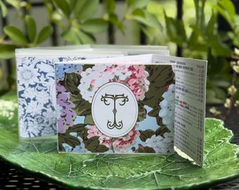 Personalized Mahjong Card Sticker | Chinoiserie Duogram | NMJL & Big Card Vinyl Decal (Optional Sleeve) | 19 patterns